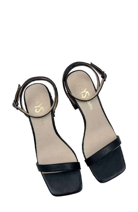 Shop Yosi Samra Diana Ankle Strap Sandal In Black Studs