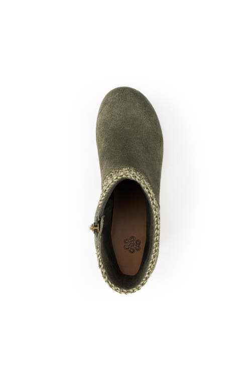 The Sak Paloma Clog Boots In Moss Suede