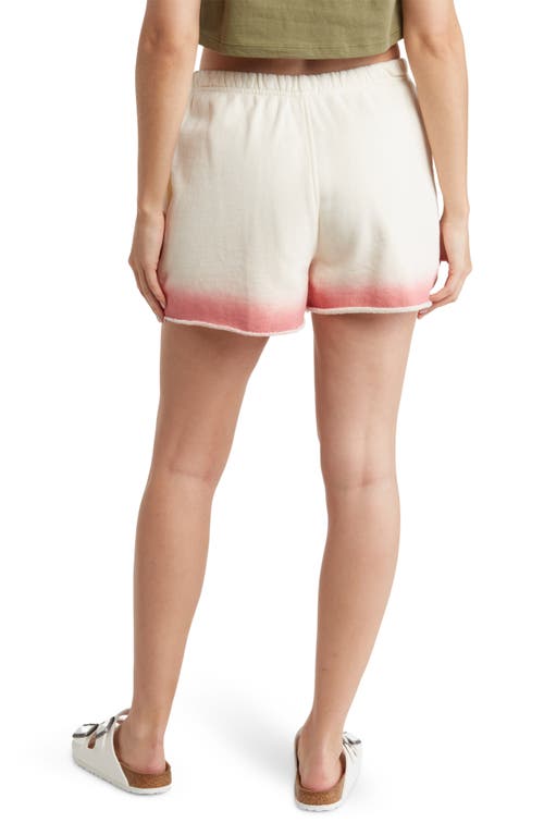 Shop Atm Anthony Thomas Melillo Ombré French Terry Shorts In Vanilla/french Rose Combo