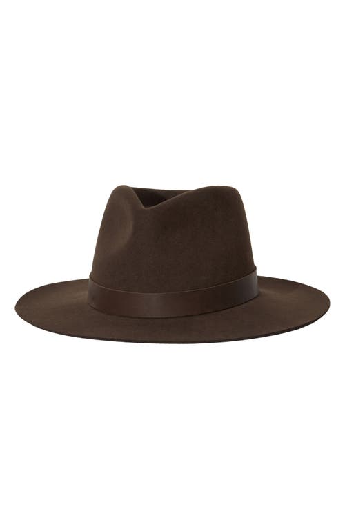 Janessa Leone Janessa Leoné Ross Wool Fedora In Chocolate