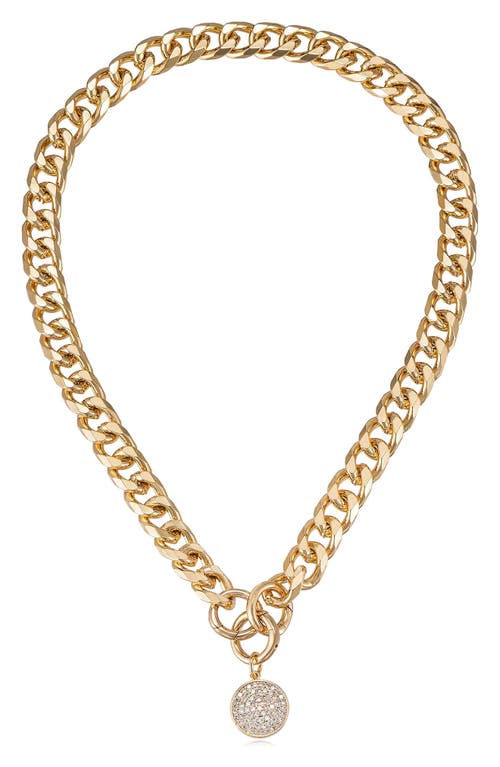 Ettika Crystal Disc Collar Necklace in Gold at Nordstrom