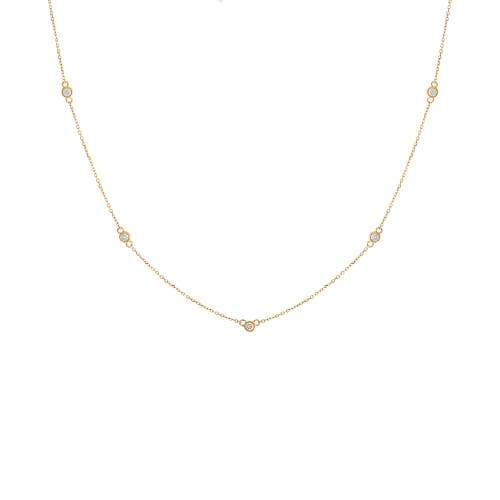 Shop Adina Eden By  Diamond By The Yard Necklace 14k In 14k Gold