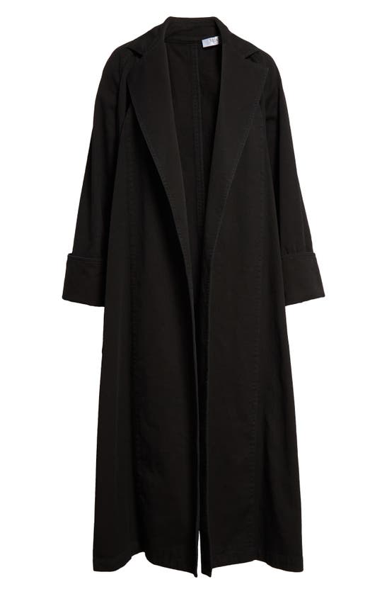 Shop Max Mara Capo Cotton Twill Long Coat In Black