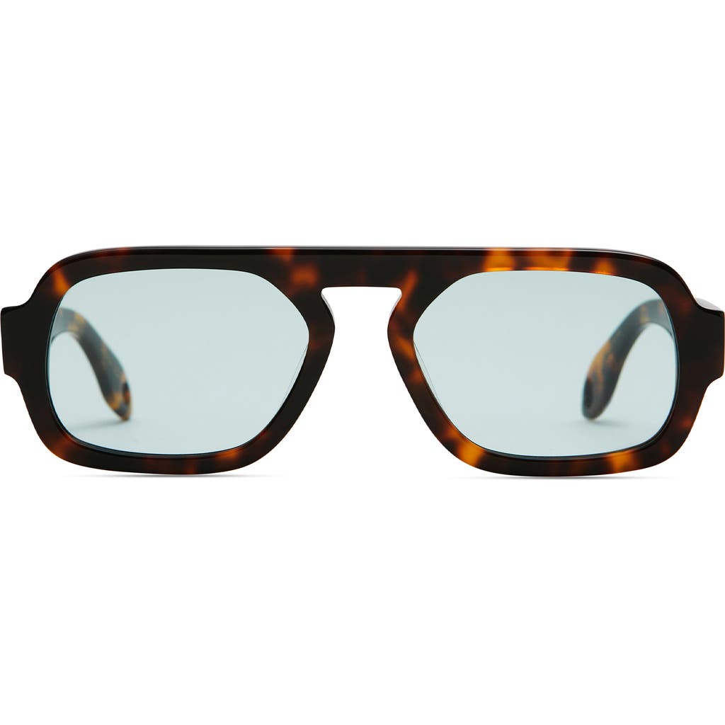 Elisa Johnson Jane Mini 52mm Aviator Sunglasses In Brown Tortoise