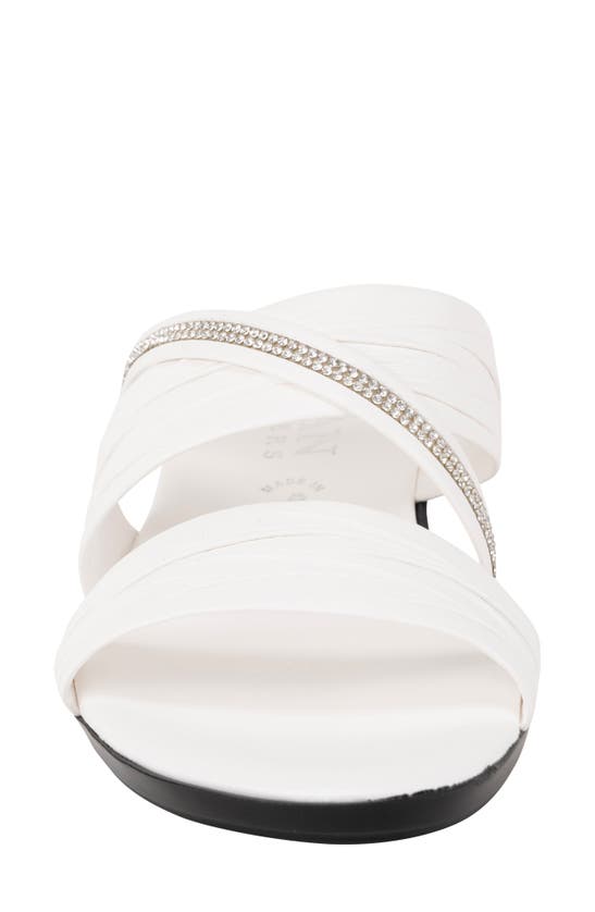 Shop Italian Shoemakers Hollis Wedge Slide Sandal In White