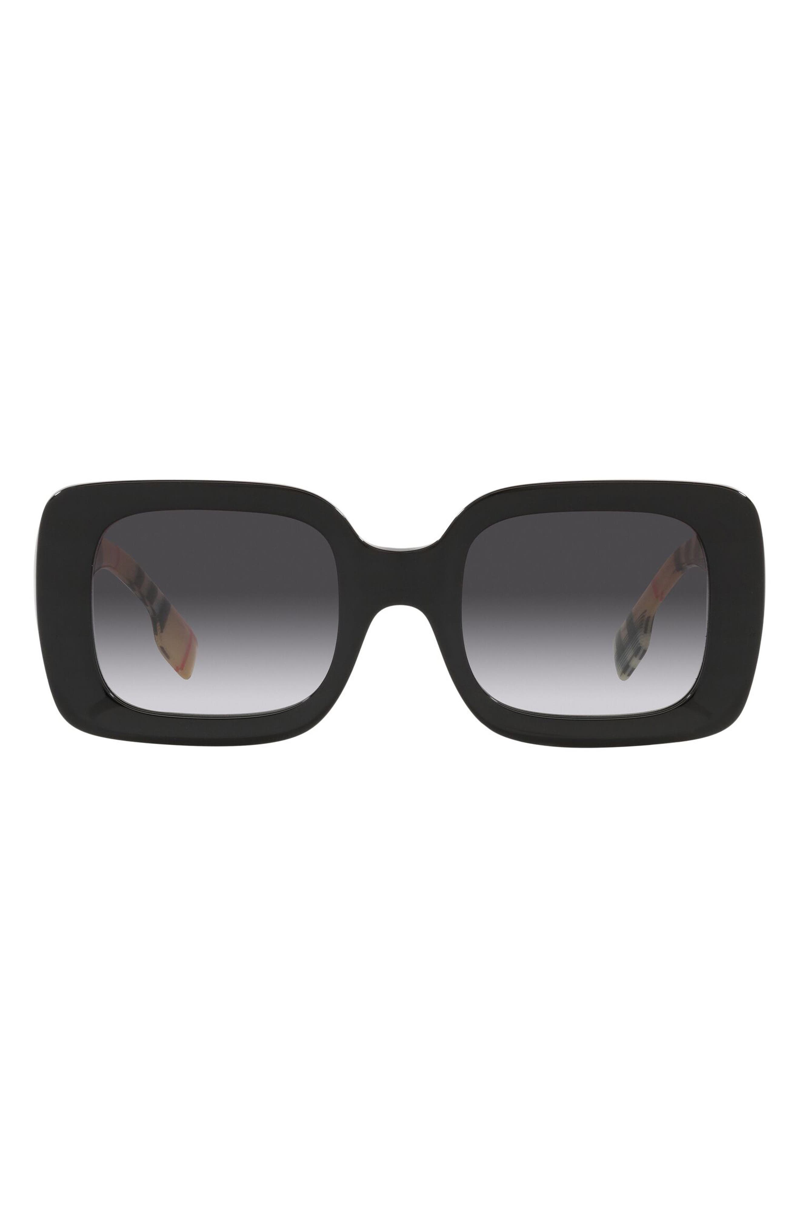 BURBERRY 51mm Gradient Square Sunglasses in Black