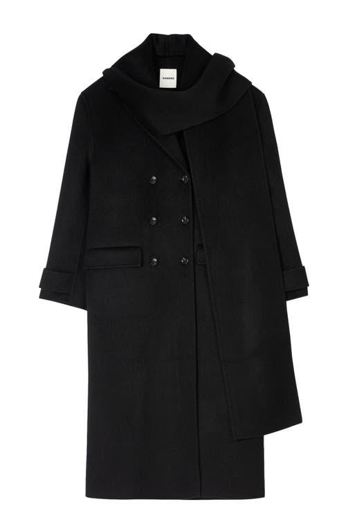 Shop Sandro Oversized Wool Coat In Black