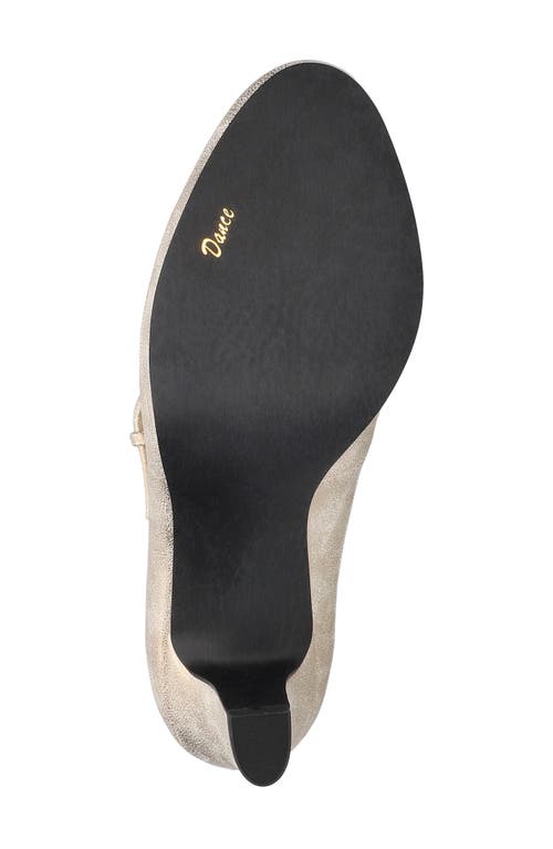 Easy Street Zest Womens Adjustable Manmade Mary Jane Heels In Soft Gold