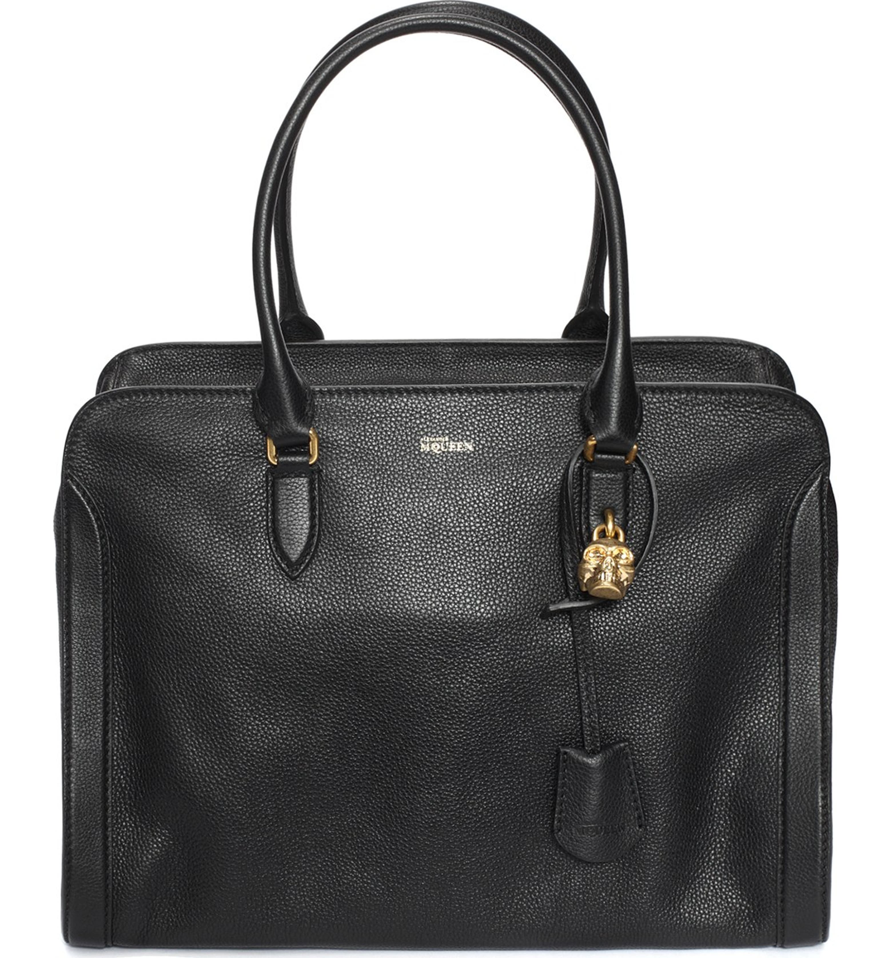 Alexander McQueen 'Padlock' Calfskin Leather Duffel Bag | Nordstrom