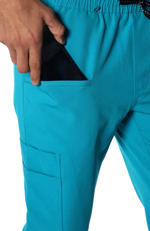 Members Only Hampton Open Bottom Scrub Pants In Teal