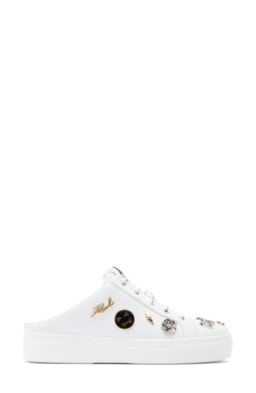 Karl Lagerfeld Paris Cordelia Sneaker Mule In Bright White