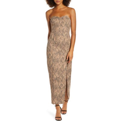 Fame And Partners The Martina Strapless Dress, Beige