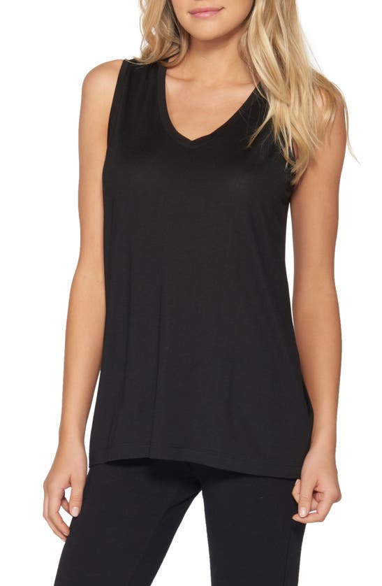 Barefoot Dreams V-neck Tank In Black