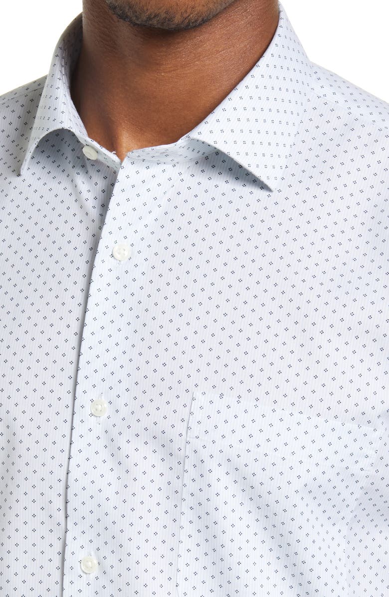Nordstrom Trim Fit Non-Iron Cotton Dress Shirt, Alternate, color, 