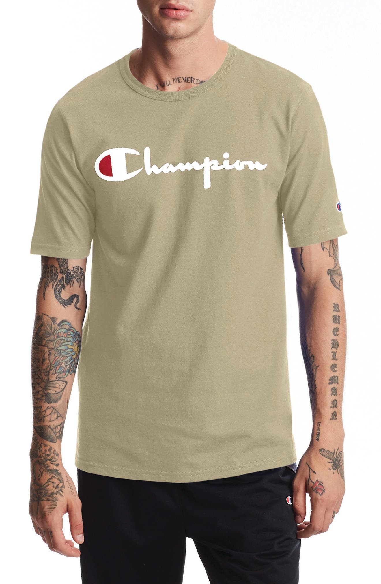 t shirt champion kaki