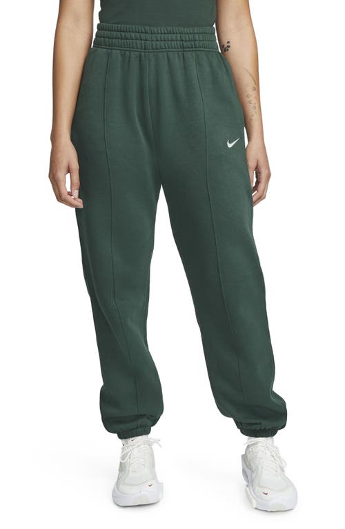 Nike Sportswear Essential Fleece Pants In Pro Green/white