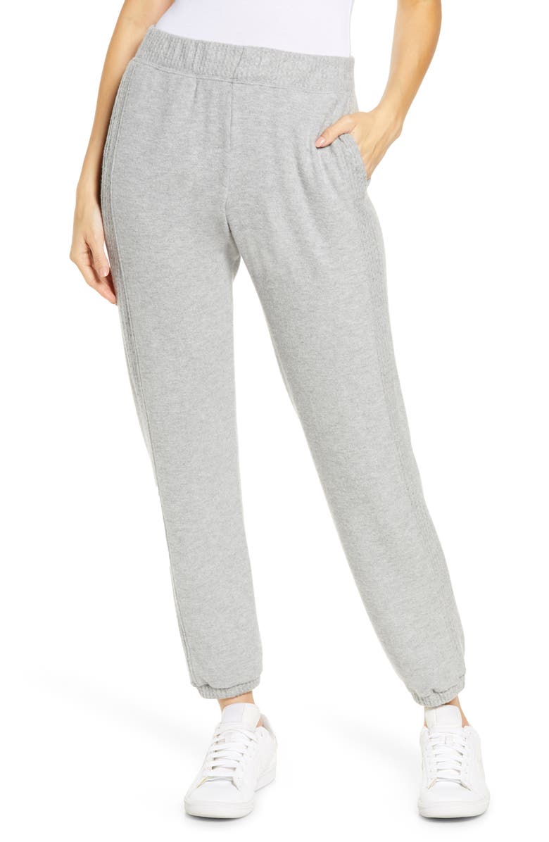 PROJECT SOCIAL T Side Stripe Joggers, Main, color, HEATHER GREY