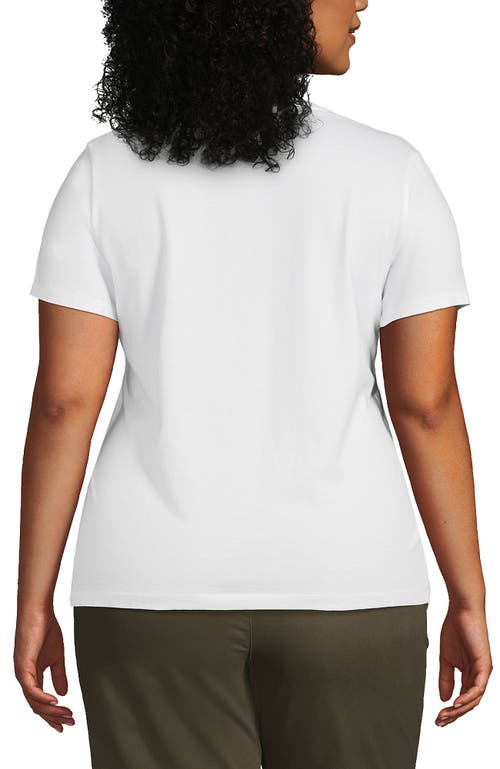 Lands' End Relaxed Supima Cotton Crew Neck T-shirt In White