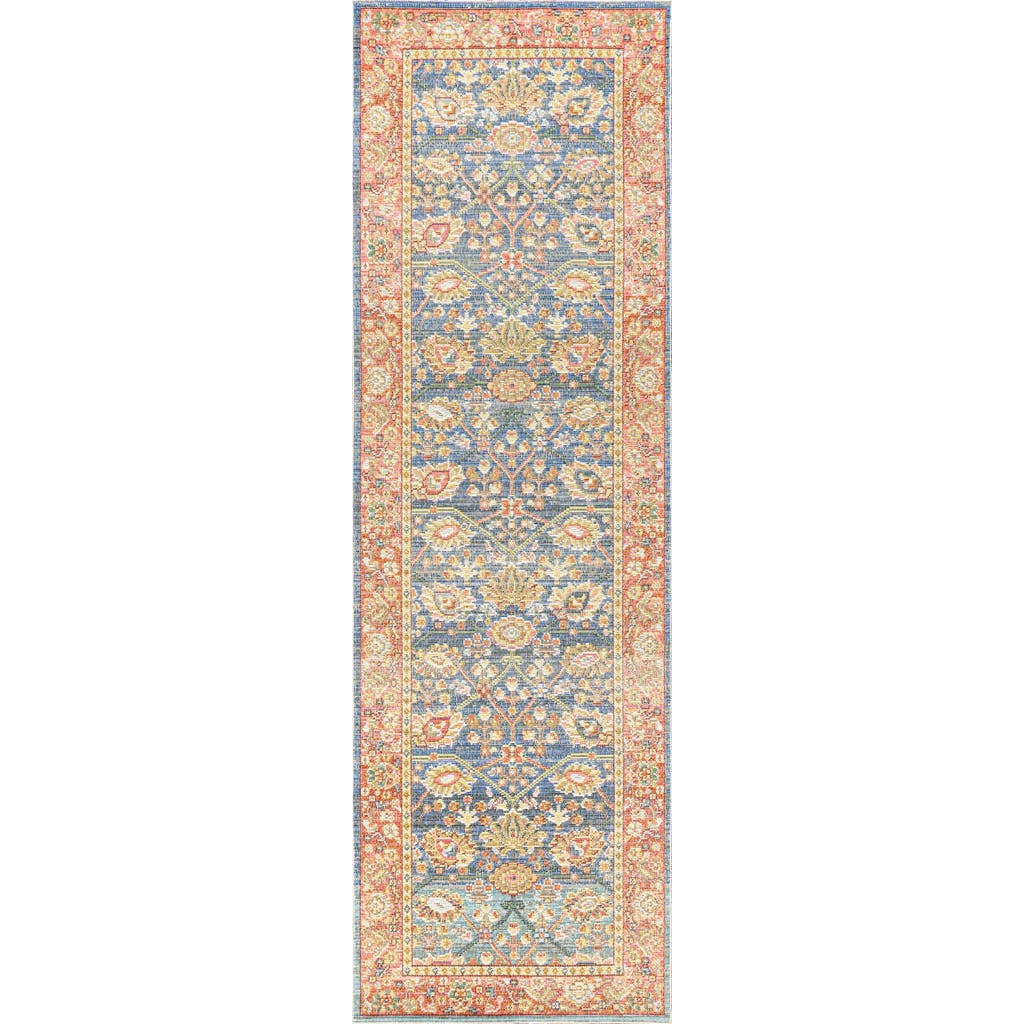 Jonathan Y Alba Modern Faded Peshawar Area Rug In Plum/terracotta