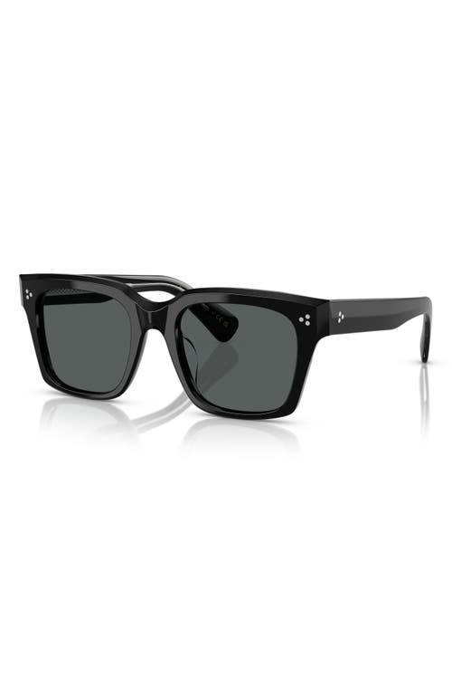 Shop Oliver Peoples 52mm Polarized Pillow Sunglasses In Black