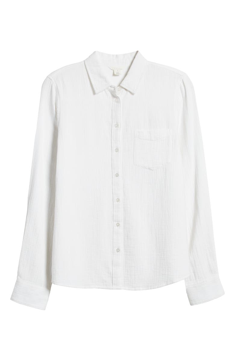 Caslon® Casual Gauze Button-Up Shirt | Nordstrom