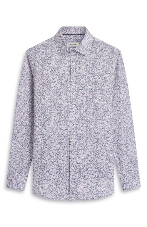 Bugatchi James Ooohcotton® Abstract Print Button-up Shirt In Zinc