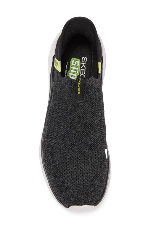 Shop Skechers Glide Step Swift Slip-on Sneaker In Black/lime