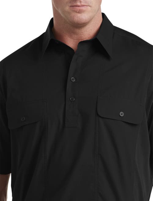 Harbor Bay Banded-hem Polo Shirt In Black