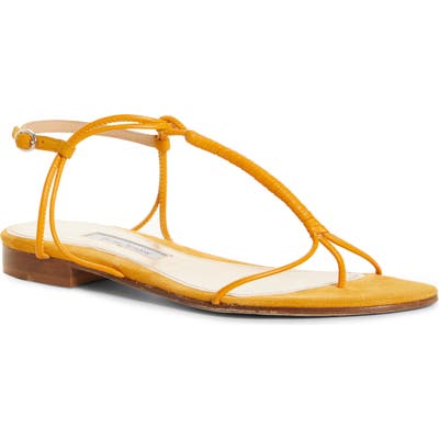 Emme Parsons Liv T-Strap Flat Sandal, Yellow