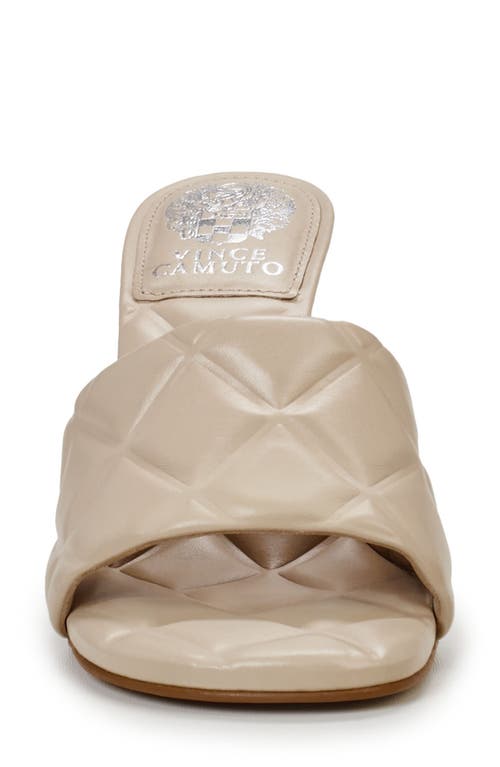 Shop Vince Camuto Brycen Quilted Slide Sandal In Soft Buff