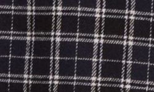 Shop Noon Goons Baja Plaid Snap-up Shirt In Black/navy/white