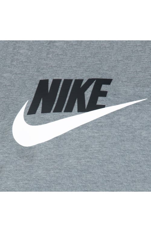 Nike Kids' Futura Hooded Long Sleeve T-shirt In Carbon Heather