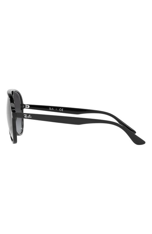 Ray Ban Ray-ban 57mm Gradient Aviator Sunglasses In Black/grey Gradient
