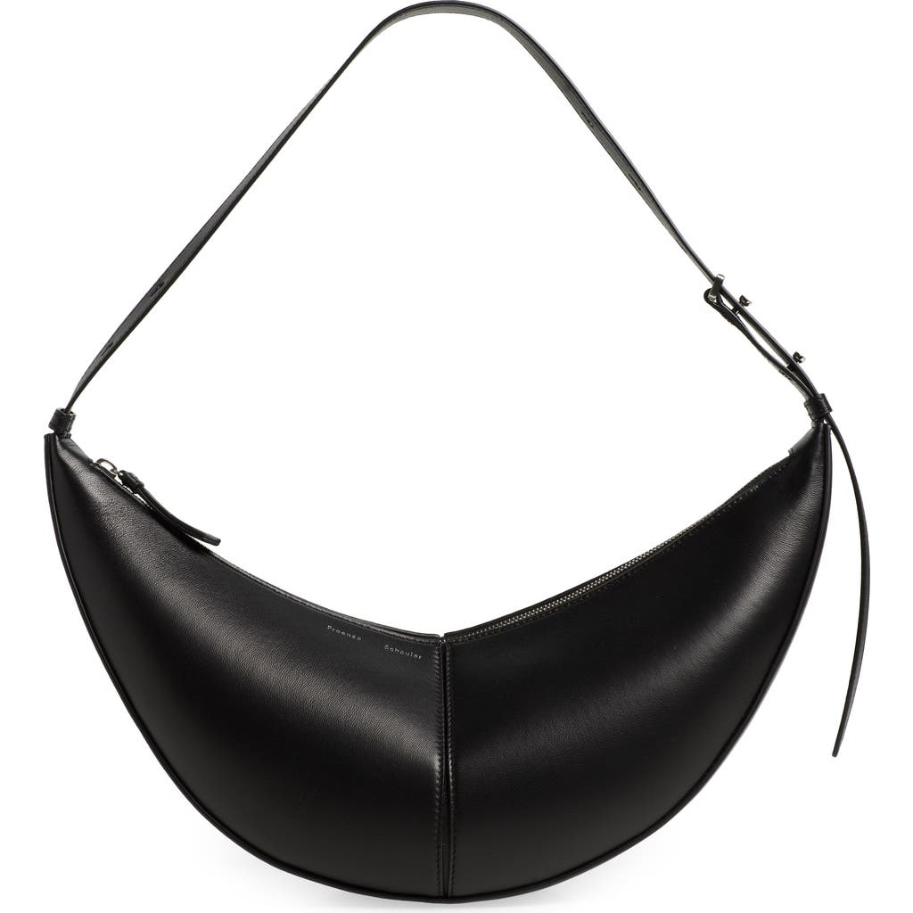 Proenza Schouler Slide Paneled Leather Shoulder Bag In Black