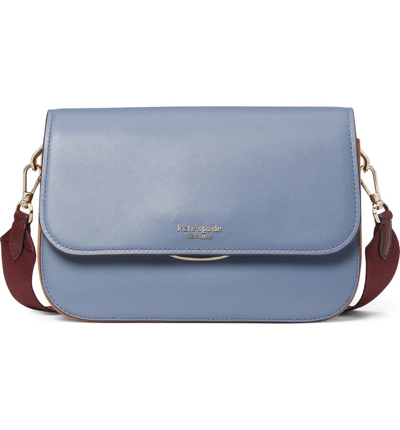 KATE SPADE NEW YORK buddie leather crossbody bag, Main, color, 400