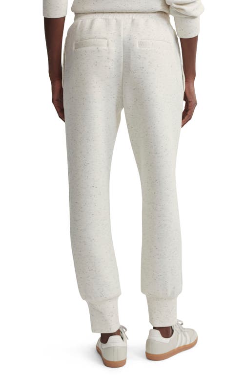 Shop Varley The Slim Cuff Joggers In Ivory Marl Fleck