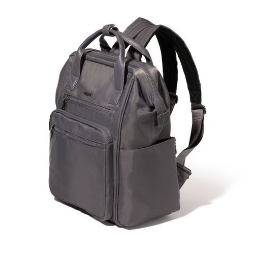 Baggallini Chelsea Laptop Backpack In Smoke Twill