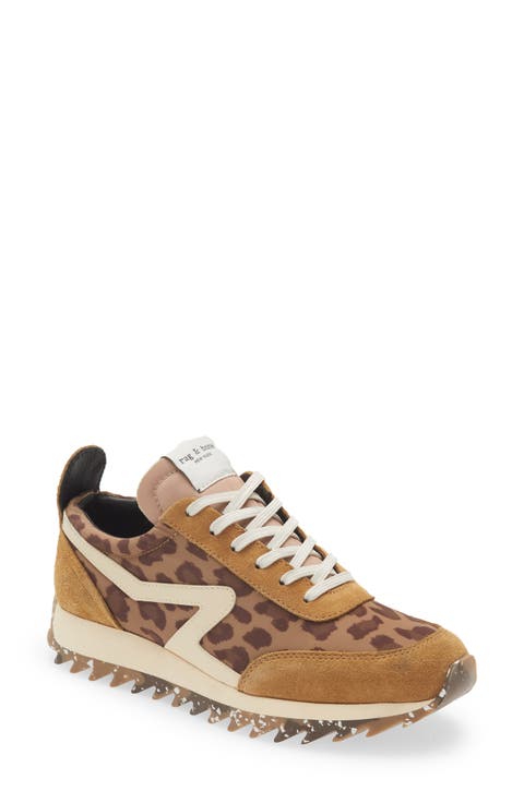 Retro Runner Leopard Print Sneaker (Women)