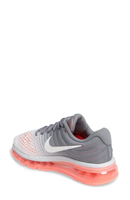 Shop Nike Air Max 2017 Running Shoe In Platinum/ Whte/ Grey/ Hot Lava