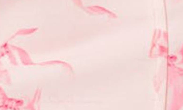 Shop Edikted Makayla Bow Print Low Rise Miniskirt In Light-pink
