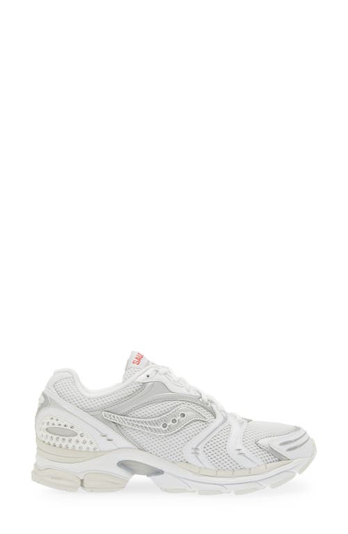 Shop Saucony Progrid Triumph 4 Sneaker In White/silver