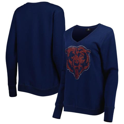 CHICAGO BEARS RHINESTONE bling zip up jacket hoodie size s-m-l-xl-xxl