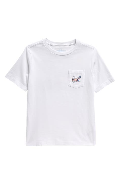 Pittsburgh Steelers Vineyard Vines Youth Whale Helmet Pocket T-Shirt - White