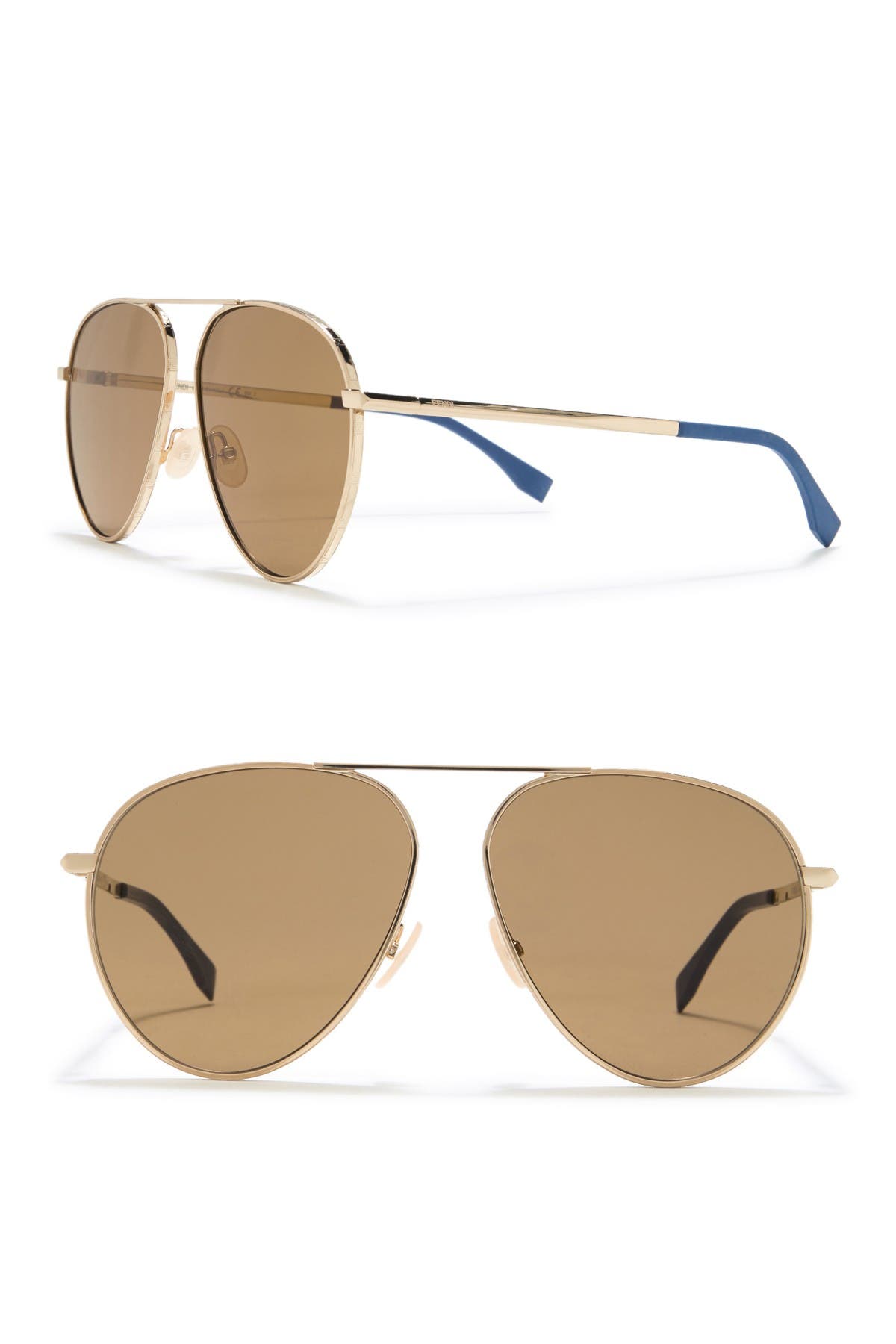 FENDI 61mm Aviator Sunglasses Nordstrom Rack