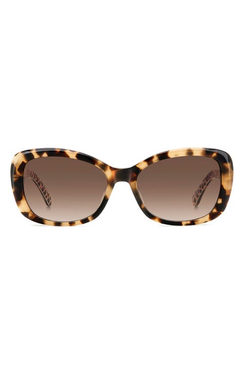 KATE SPADE KATE SPADE NEW YORK ELOWEN 55MM GRADIENT ROUND SUNGLASSES
