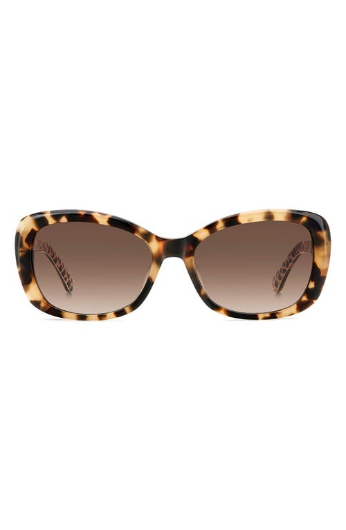 Kate Spade New York elowen 55mm gradient round sunglasses in Beige/Brown Gradient at Nordstrom