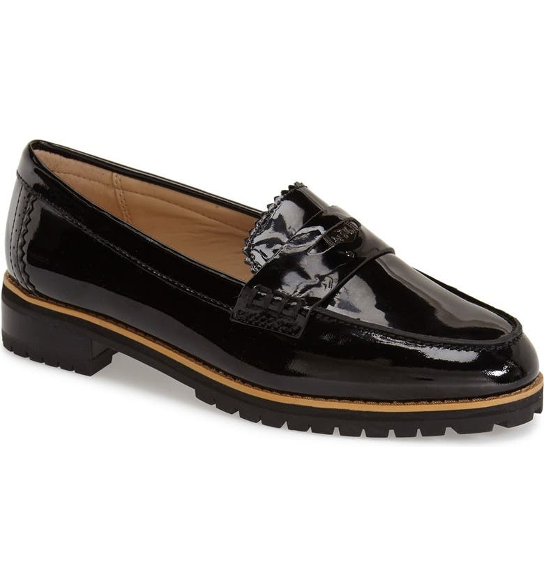 COACH 'Peyton' Loafer, Main, color, BLACK PATENT