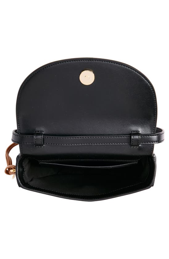 Shop Stella Mccartney Small Frayme Whipstitch Uppeal™ Apple Leather Saddle Bag In 1000 Black