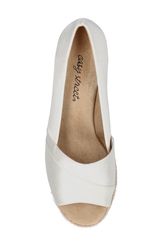 Shop Easy Street Jasper Espadrille Wedge Pump In White Thai Silk