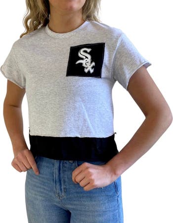 Women's Refried Apparel Heathered Gray Chicago White Sox Cropped T-Shirt in Heather Gray